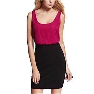 💗 Express Pink & Black Color Block Express Bodycon Dress